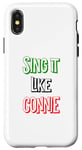 Coque pour iPhone X/XS Sing it like Concetta Italian Colors Flag Novelty, Italy Tees