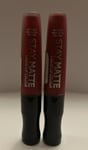 Rimmel London - Stay Matte Liquid Lip Colour #500 Fire Starter - 2 x 5.5ml NEW