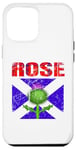 Coque pour iPhone 12 Pro Max Clan Rose Tartan Nom de famille écossais Scotland Pride