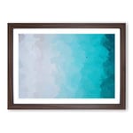 Big Box Art Treasure Island Beach in Fiji in Abstract Framed Wall Art Picture Print Ready to Hang, Walnut A2 (62 x 45 cm)