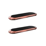 2 Pcs Support Magnétique pour Smartphone - Rotatif pour Voiture Tableau de Bord Téléphone Portable Aimant Mural Universel (Or rose)