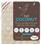 P'tit Lit - Matelas Enfant/Bébé Coco Nut - 70x140 cm - 1 face Latex / 1 face Coco d'Origine Végétale - Lin : Naturellement Thermorégulateur - Déhoussable - Oeko Tex® - Fabrication Française