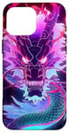 Coque pour iPhone 16 Pro Max Cyber Dragon fluo