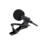 Clip-on Lapel Mini Lavalier Mic Microphone 3.5mm For Phone Pc Black