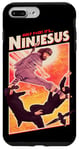 iPhone 7 Plus/8 Plus It's Ninjesus 80s Action Movie Atheist Christian Ninja Jesus Case