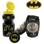 Batman DC Comics Kids Bike Knee Pads Elbow Bell Bottle Set Skate Scooter Bicycle