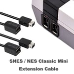 Mpteck @ Lot De 2, 3m Câble Rallonge Câble D'extension Snes Classic Extension Câble Pour Super Nintendo Nes Classic Mini Manette (2017) Manette Nintendo Snes