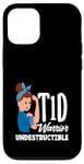 Coque pour iPhone 12/12 Pro Sensibilisation au diabète de type 1 Guerrier T1D indestructible