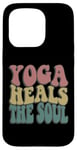 Coque pour iPhone 15 Pro Yoga Heals The Soul Inspirational Wellness