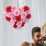 Hanging Valentine's Day Wreath Ornaments Simulation Love Flowers  Anniversary