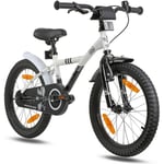 PROMETHEUS BICYCLES® barncykel 18 tum vit-svart