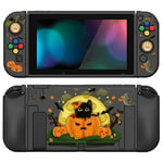 PlayVital ZealProtect Coque pour Nintendo Switch,Cover de Protection pour Switch avec Protection d'écran en Verre Trempé&Capuchon Joystick&Caps Boutons Direction ABXY-Nuit d'halloween