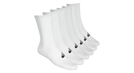 Pack de 6 paires de chaussettes asics run crew blanc unisex