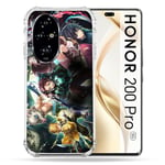 Cokitec Coque Renforcée pour Honor 200 Pro 5G Manga Demon Slayer Groupe