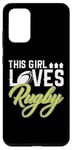 Coque pour Galaxy S20+ Cette fille aime les sports de rugby Quanco Sports Athlète