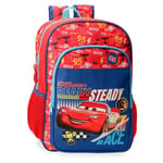 Disney Joumma Cars Lets Race Sac à dos d'école, fabriqué en polyester, poches et compartiments, bretelles larges et réglables., rouge, Sac à dos 40