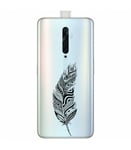 Coque OPPO RENO 2Z plumes noir