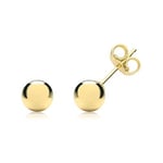 James Moore TH ES203 9ct Yellow Gold 5mm Ball Stud Earrings Jewellery