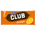 McVitie's Club Orange Chocolate Biscuit Bars - 7 Bars (Pack of 1)