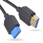 8K HDMI to HDMI Cable 30cm,Câble HDMI 2.1,48Gbps Ultra-mince HDMI Mâle vers HDMI Mâle avec Vidéo 8K@60Hz et HDR 3D pour TV/Xbox,Moniteur,PC