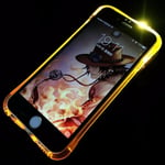 Phone Case LED Light For Call For Phone Apple iPhone 6S Plus Gold Case Bumper