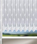 Albani Rideau Jacquard avec Galon fronceur Eni Blanc 145 x 450 cm