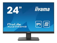 iiyama ProLite XU2493HS-B5 - Écran LED - 23.8" - 1920 x 1080 Full HD (1080p) @ 75 Hz - IPS - 250 cd/m² - 1000:1 - 4 ms - HDMI, DisplayPort - haut-parleurs - noir mat