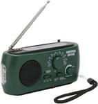 Radio Portable Fm/Am/Sw, Radio D'Urgence Météo 800Mah, Manivelle/Pile Et Secteur/Solar Poste Radio Transistor, Radio Solaire Avec Lampe Led, Alarme Sos Pour La Randonnée Et L'Extérieur