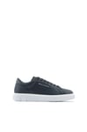 Armani Exchange Baskets Basiques pour Homme, avec Logo élargi, Bleu Marine, 45.5 EU