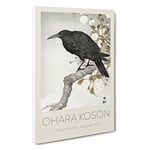 Big Box Art A Crow On The Blossom Tree Ohara Koson Canvas Wall Art Framed Picture Print, 30 x 20 Inch (76 x 50 cm), Exhibition