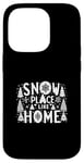 Coque pour iPhone 14 Pro Snow Place Like Home, des vacances de Noël confortables