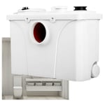 Tubiaz Station de relevage 700W pour eaux usées Pompe domestique de relevage de matières Pompe anti-retour intégré pour WC, douche, Blanc