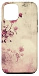 Coque pour iPhone 12/12 Pro Rose grunge douce subtile florale vintage