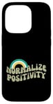 Coque pour iPhone 14 Pro Rainbow Funny Vintage Normalize Positivity