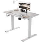 Devoko Bureau Assis Debout Électrique 100 x 60cm, Bureau Réglable en Hauteur de 71 cm à 119 cm avec 2 Hauteurs Mémorisables pour Bureau(Gris, 100cm)