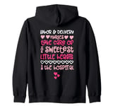 Labor Delivery Valentines Shirt Nurse Cute Hearts Zip Hoodie