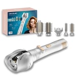 Cecotec Brosse Soufflante Rotative CeramicCare 6in1 Gyro. Sèche cheveux 1100W, Gyroscope Rotatif, 6 Têtes Interchangeables, Tête De Bouclage, Câble Rotatif 360°, Revêtement Céramique Anti-Frisottis