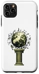 Coque pour iPhone 11 Pro Max La terre sur une colonne antique - Green Academia