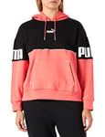 PUMA Sweat à Capuche Power Colorblock FL Plus Sudation Femme, Saumon, 2X