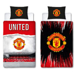 Manchester United Single Football Duvet Reversible Stadium Bedding Quilt Cover