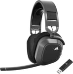 Hs80 Max Wireless Casque De Jeu Multiplateforme Avec Bluetooth - Dolby Atmos - Microphone De Qualité Professionnelle - Compatible Icue - Pc, Mac, Ps5, Ps4, Mobile - Gris Acier[ONE141969]