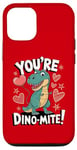 Coque pour iPhone 12/12 Pro Costume de dinosaure T-Rex pour la Saint-Valentin