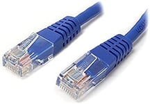 StarTech. COM 0,3 m Cat5e Noir moulé RJ45 UTP Cat 5e Patch Cable – 0,3 m Patch Cord SPIG9 7 ft Bleu