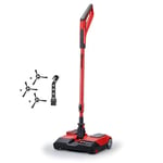 Einhell Power X-Change Cordless Carpet Sweeper - 18V Lightweight Electric Broom with 250mm Wide Brush, Telescopic Handle, LED Light - TE-FS 18 Li Carpet and Hard Floor Sweeper (Battery Not Included)