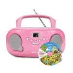 Groov-e Original Boombox Portable CD Player& Radio│with Chidrens Stories CD│InUK