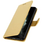 Flip wallet case, magnetic cover with stand for Apple iPhone 11 Pro Max – Gold