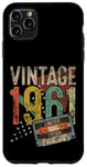 Coque pour iPhone 11 Pro Max Vintage 1961 64e anniversaire cadeaux pour hommes femmes 64 ans