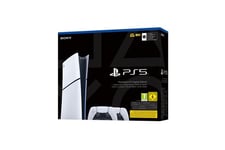 Console Sony PS5 Slim Edition Digitale + 2ème manette DualSense Blanc