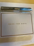 Wedding Save The Date Cards, Gold, with envelopes, 10 pack