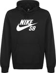 Nike Men SB Icon Pullover Skate Hoodie - Black/White, M